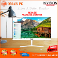 Nvision N2455 24 Inch FRAMELESS 75Hz FHD MONITOR BLACK And WHITE