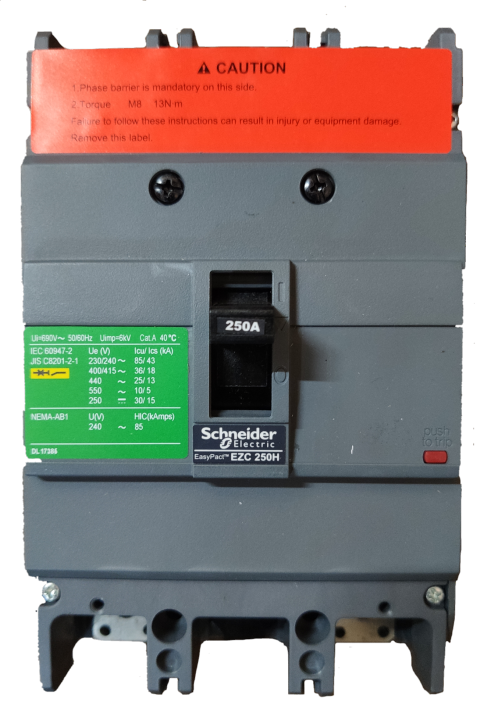 Schneider 250A 2 Pole Breaker Industrial Easy Pact 250A Single Phase