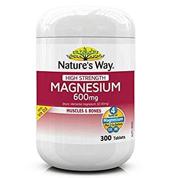 Nature S Way High Strength Magnesium 600mg 300 Tablets Exclusive Size