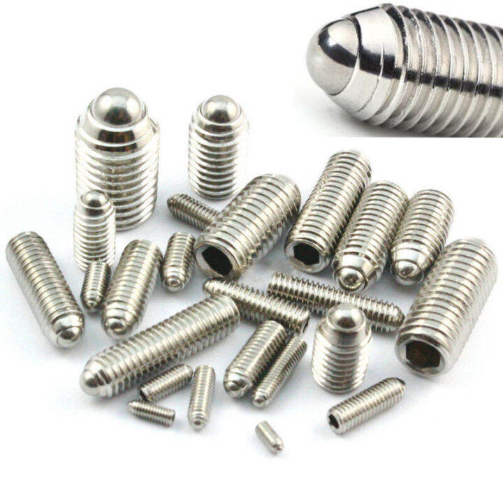 Pcs Stainless Steel Thread Hexagonal Spring Ball Plunger Screw