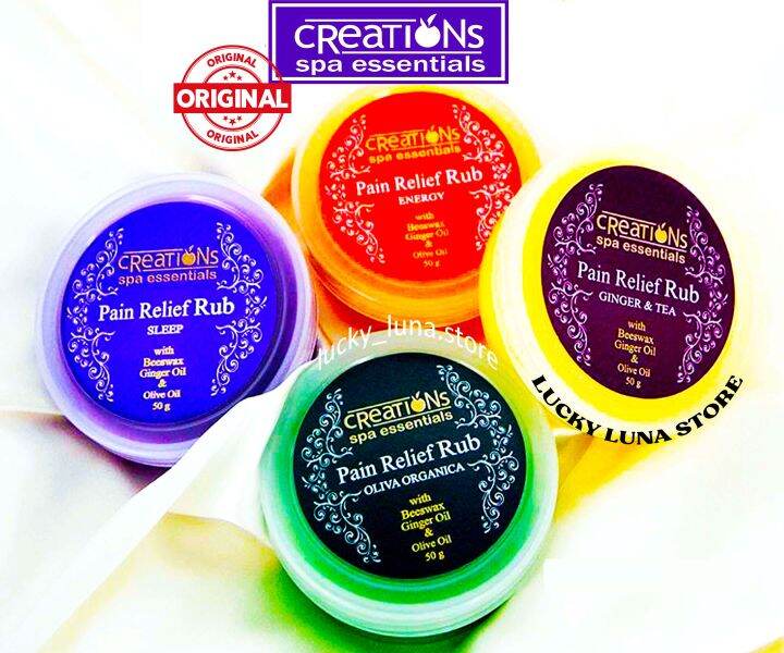 Creations Spa Essentials Original Pain Relief Rub G Old Packaging