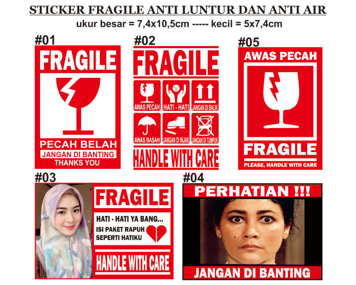 Stiker Fragile Isi Pcs Lazada Indonesia