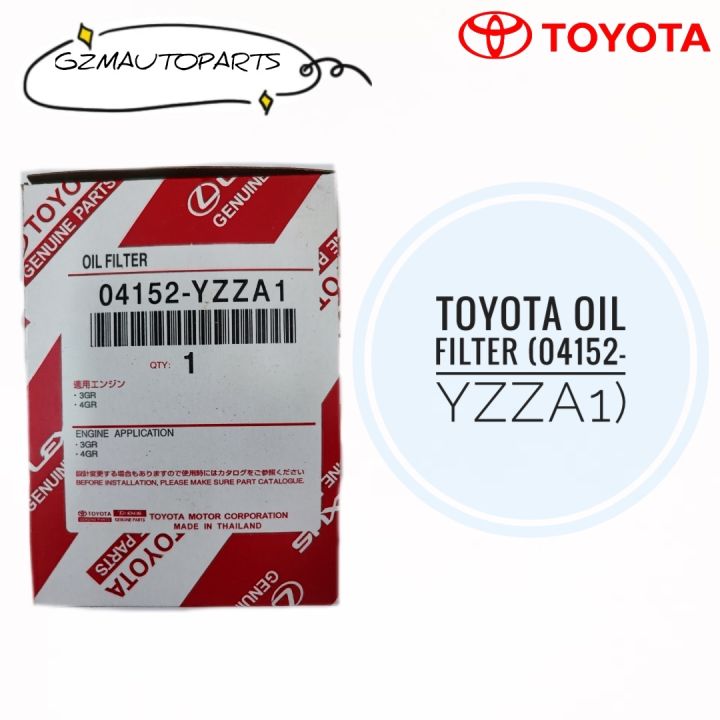 ORIGINAL TOYOTA TOYOTA OEM OIL FILTER 04152 YZZA1 Lazada