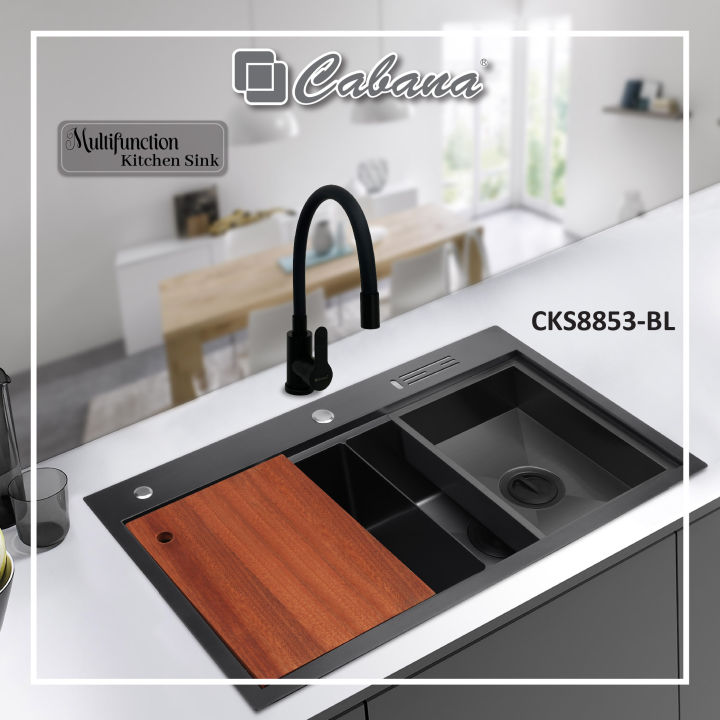 CABANA CKS8853 BL KOREAN STYLE MULTIFUNCTION KITCHEN SINK With Tap