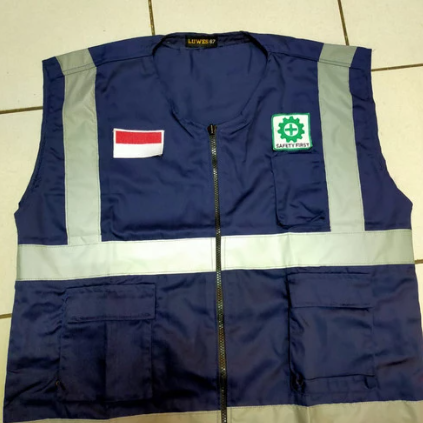 Rompi Safety K3 Rompi Kerja Proyek Logo K3 Dan Bendera Rompi Kerja