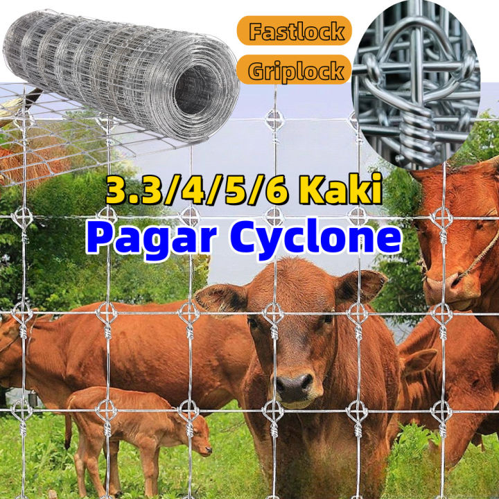 Pagar Cyclone Fence 3 3 4 5 6 Kaki Pagar Kambing Lembu Rusa Tinggi 50