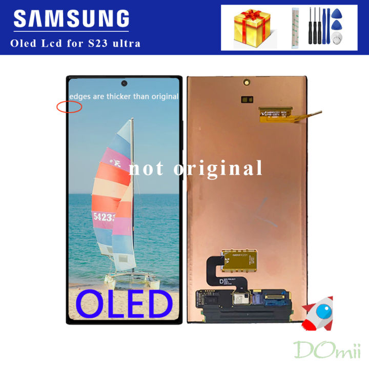 100 NEW Big Size OLED LCD For Samsung Galaxy S23 Ultra 5G S918B S918U