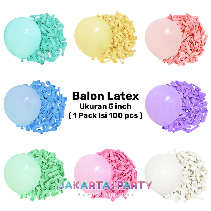 Isi Pcs Balon Latex Macaron Inch Pack Balon Per Pack Balon