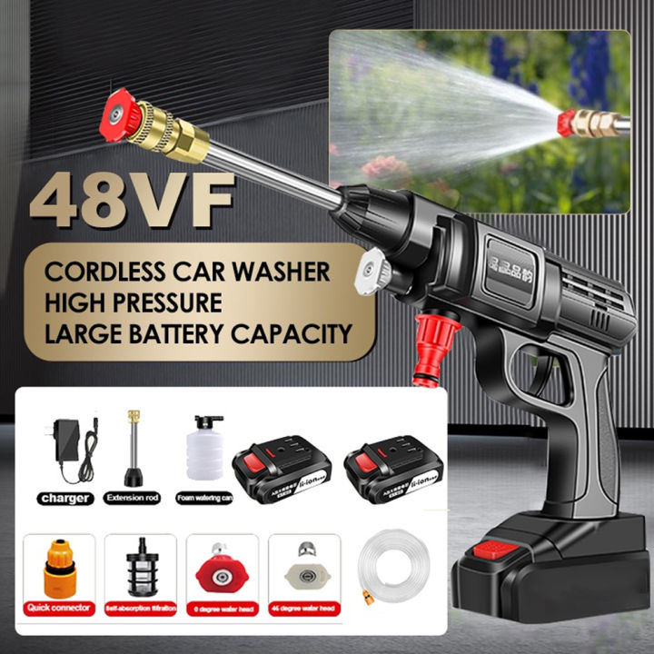 V Pressure Washer Wireless Car Washer Lithium Battery Portable