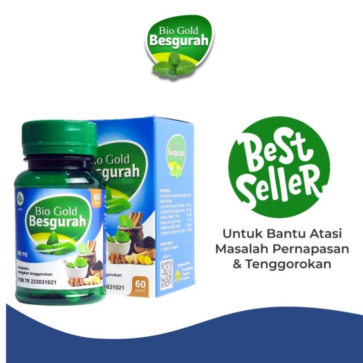 Besgurah Bio Gold Kapsul Gurah Herbal Obat Batuk Asma Dan Radang