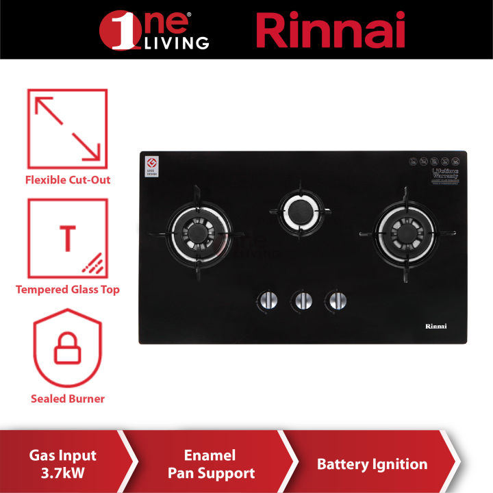 Rinnai Burner Built In Gas Hob Glass Rb N G Lazada