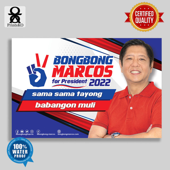 High Quality Tarpaulin Tarp With Bongbong Marcos Jr Team BBM Design