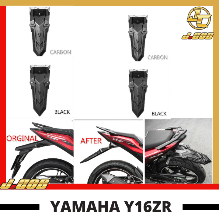 Yamaha Y Zr Vva Rear Fender Ekor Mudguard Carbon Black Cover Lazada