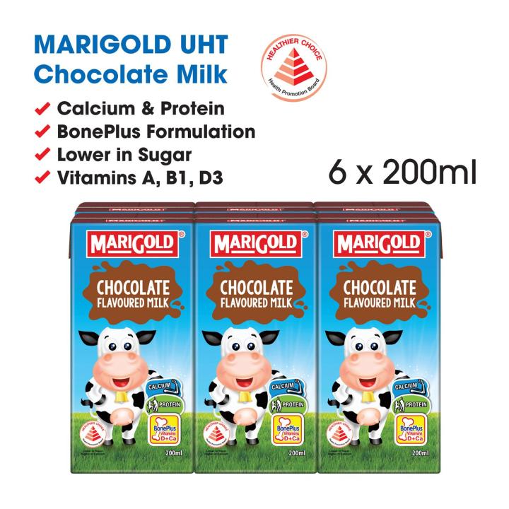 Marigold Chocolate UHT Milk 6 X 200ML Lazada Singapore