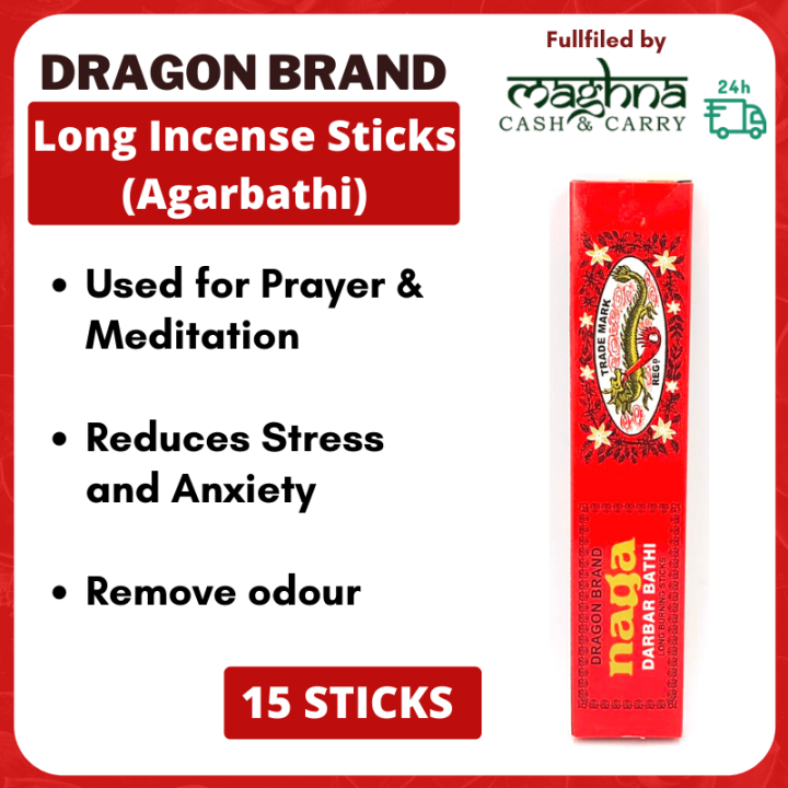 Dragon Brand Naga Darbar Bathi Agarbatti Long Incense Sticks 1 Pack