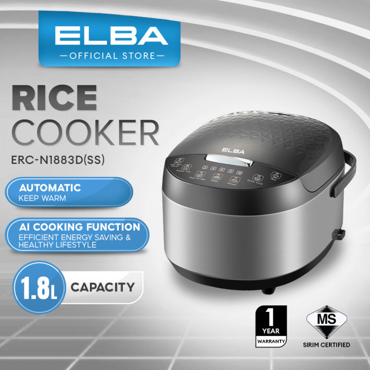 New Elba Microcomputer Ai L Rice Cooker Erc N D Ss Preset