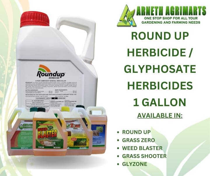 ROUND UP HERBICIDE GLYPHOSATE HERBICIDES Pamatay Damo 1 GALLON 4