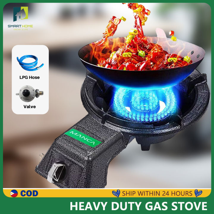 Heavy Duty Gas Stove Single Burner Thicken Cast Iron Automatic Ignition