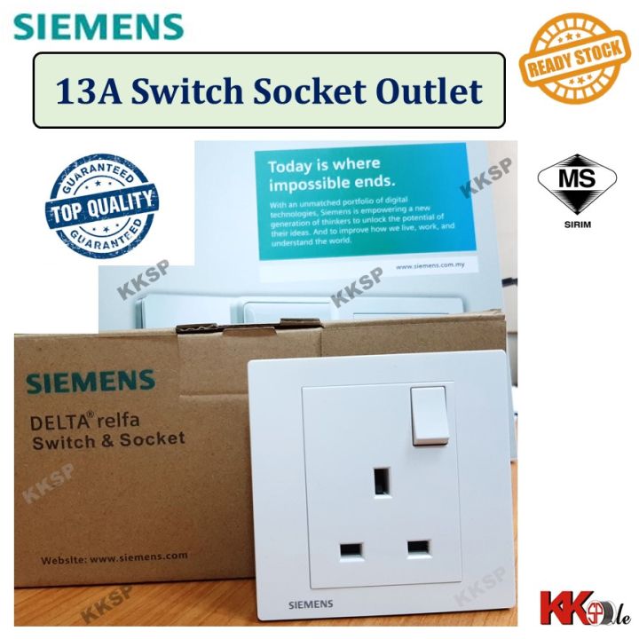 SIRIM Siemens DELTA Relfa 13A Switched Socket Outlet Siemens 13A