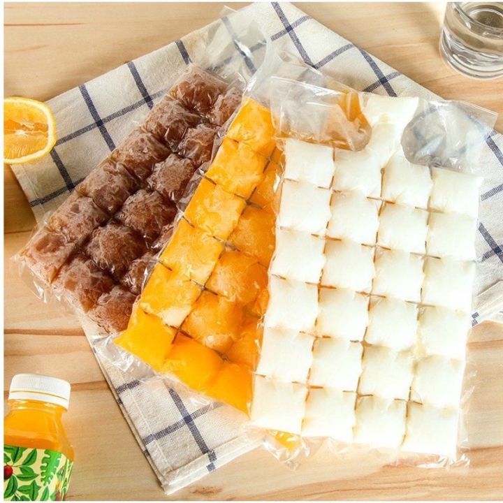 Pcs Pack Disposable Ice Cube Bags Clear Fridge Freezer Pe Plastic