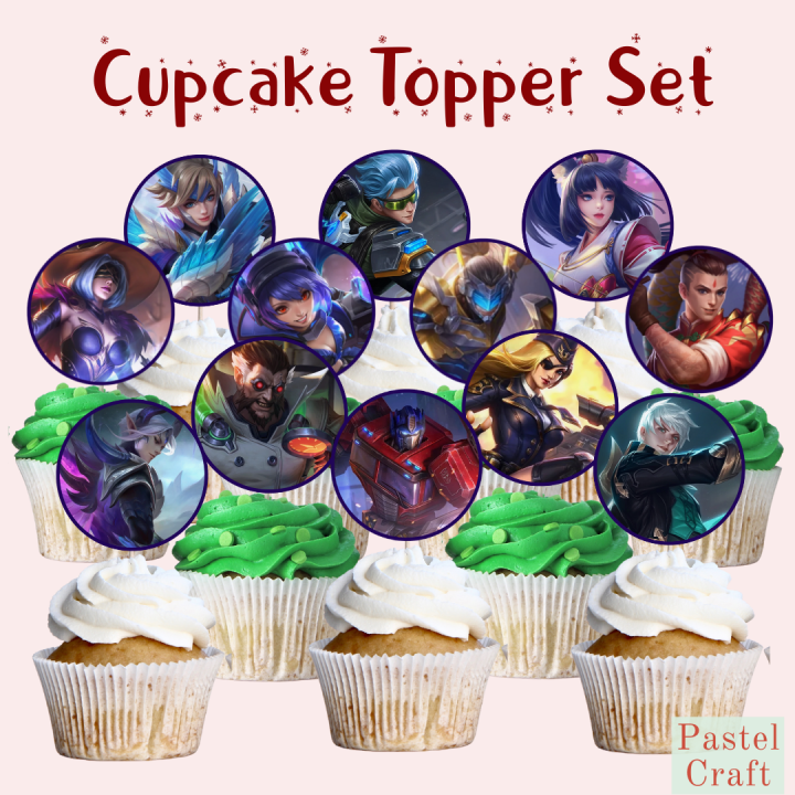 ML 12 Pcs Pack Customized Cupcake Toppers For Parties Events