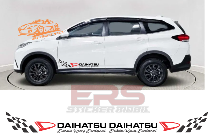 Stiker Sticker Mobil Daihatsu Bendera Body Mobil Universal Daihatsu