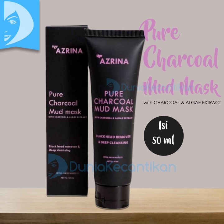 Azrina Pure Charcoal Mud Mask Masker Wajah Komedo Azrina Lazada Indonesia