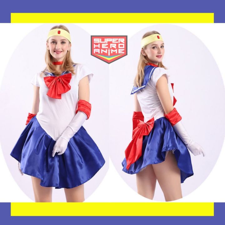 Kostum Sailor Moon Cosplay Anime Jepang Baju Karakter Cewek Wanita