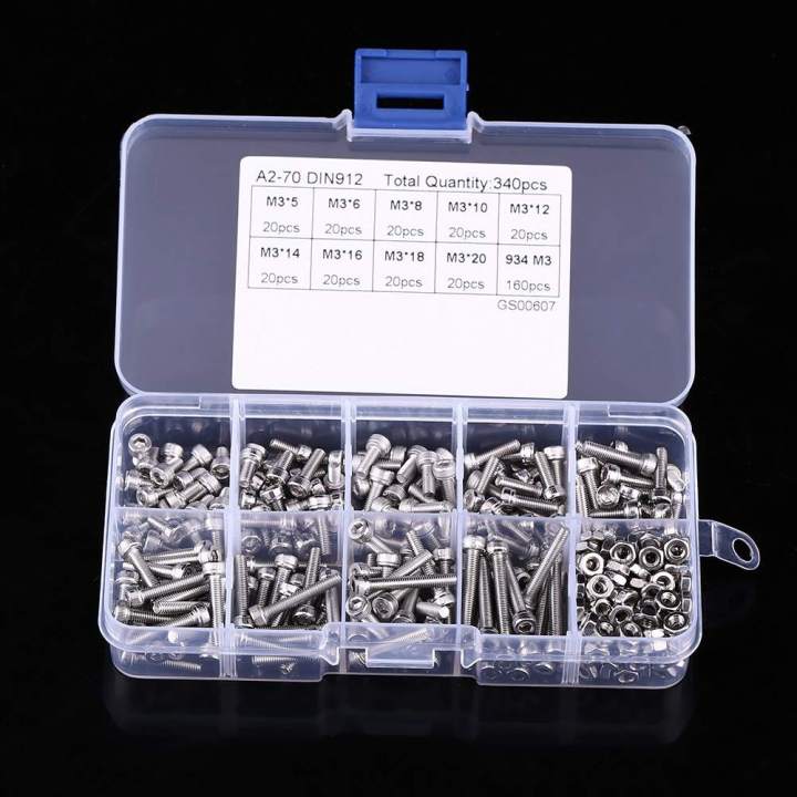 Pcs M Stainless Steel Ss Hex Socket Cap Head Screws And Nuts