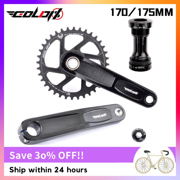 GOLDIX MTB Crankset CNC 170 175mm Bicycle MTB Crank 0 3 6degrees 30T