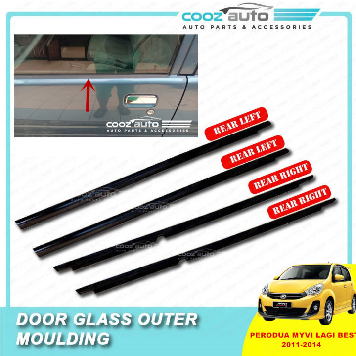 Perodua Myvi Lagi Best Door Glass Outer Moulding Getah Luar