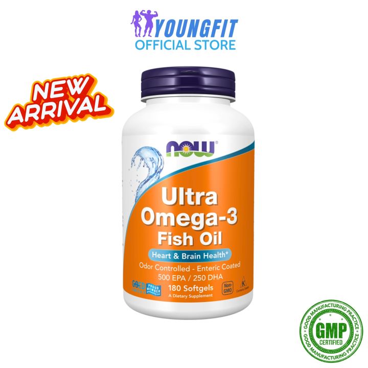 NOW Foods Ultra Omega 3 Fish Oil 180 Softgels Lazada Vn