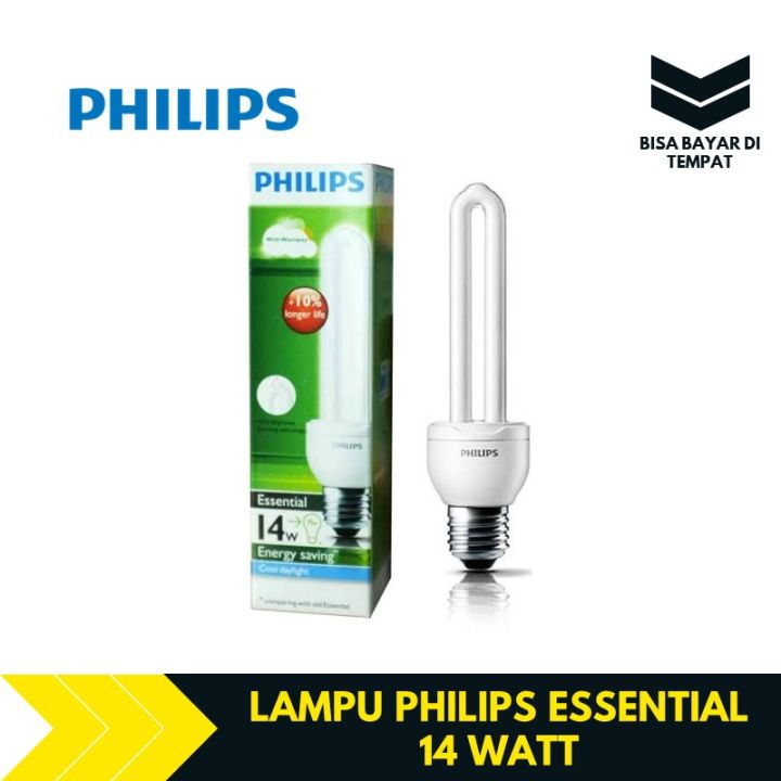 Lampu Philips Essential 14 Watt Hemat Energi Cool Daylight Putih TBA777