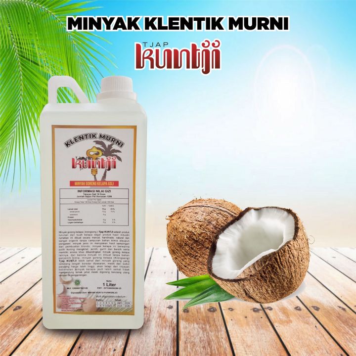 Minyak Goreng Kelapa KUNTJI Klentik Kletik Keletik Murni 1 Liter