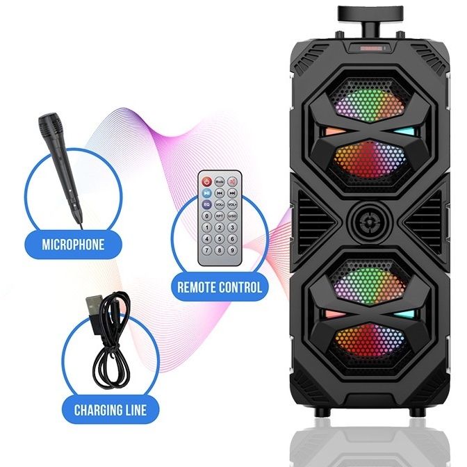 Ready To Stock Zqs Inch With Wireless Mic Led Portable Super