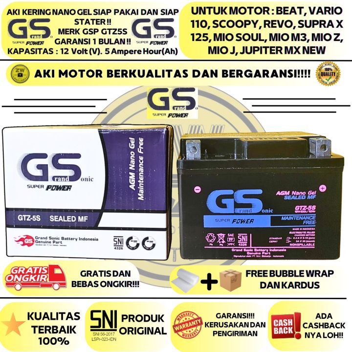 Aki Motor Beat Vario Revo Scoopy Blade Spacy Verza Gtz S Gsp