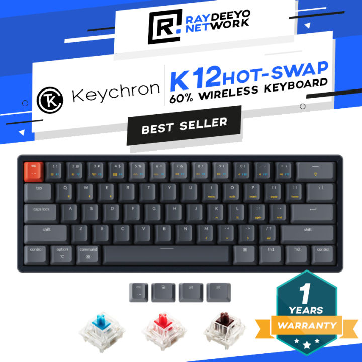 Keychron K12 RGB Wireless Mechanical Keyboard 60 Layout Type C Hot