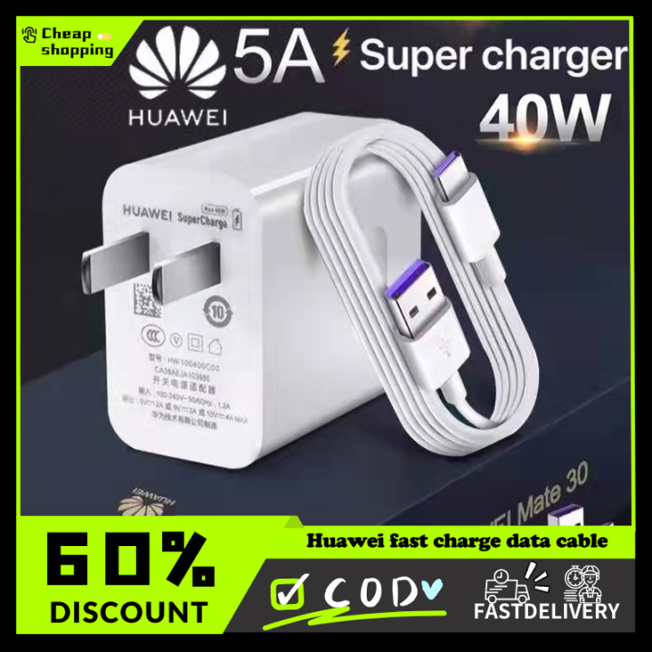 24h DeliveryHuawei 40W 60W Original Super Charger 10V 4A Fast Charger