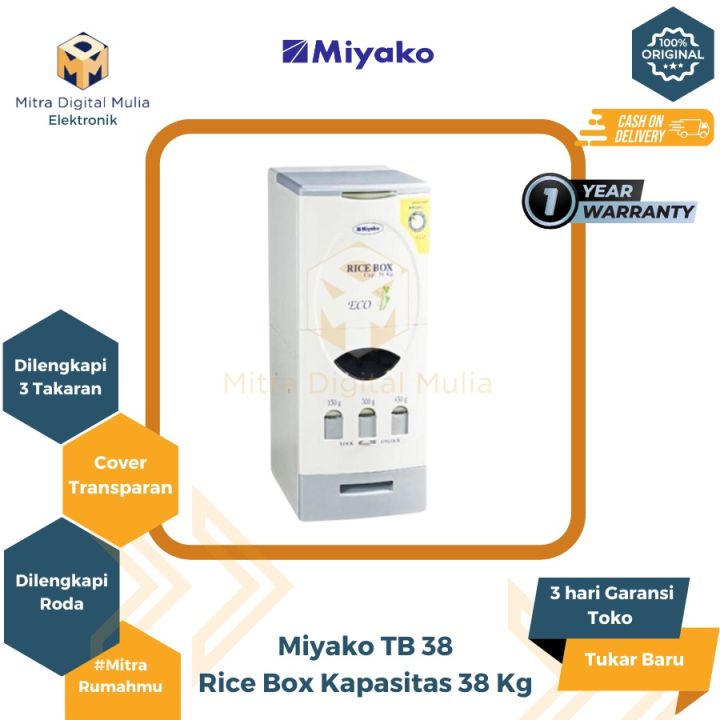 Miyako TB 38 Rice Box 38 Kg Lazada Indonesia