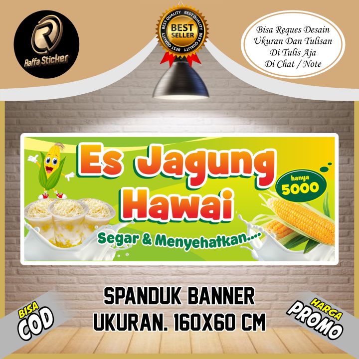 Spanduk Banner Es Jagung Hawai Model Terbaru Spanduk Es Jagung Hawai