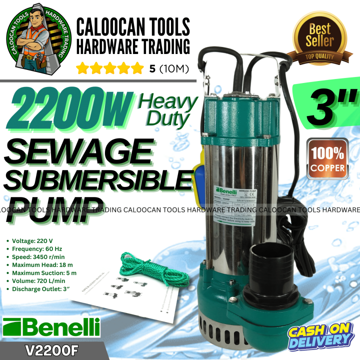 Benelli Italy Heavy Duty Sewage Submersible Pump Dirty Water