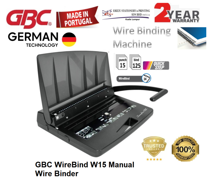 Gbc Wirebind W Manual Wire Binder Binding Machine Heavy Duty