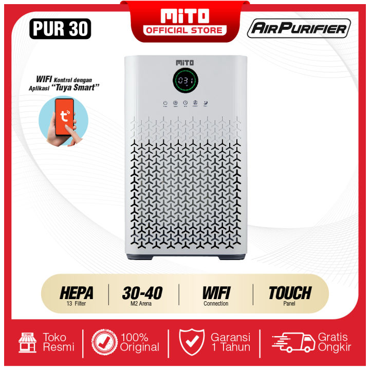 MITO Air Purifier PUR30 Alat Pembersih Udara With HEPA13 Filter Sinar