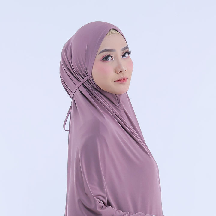 Khimar Jilbab Jumbo Jersey Premium Size XL Non Pet Lazada Indonesia