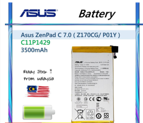 Asus ZenPad C 7 0 Z170CG P01Y C11P1429 3500mAh BATTERY Lazada