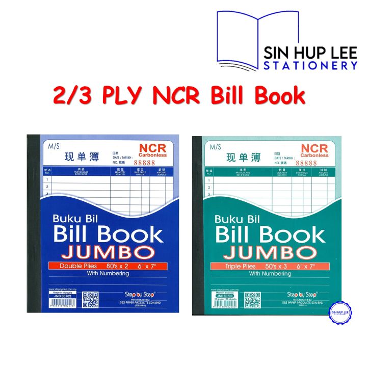 JUMBO Bill Book Buku Bil 2 3 PLY 80 S X 2 50 S X 3 With