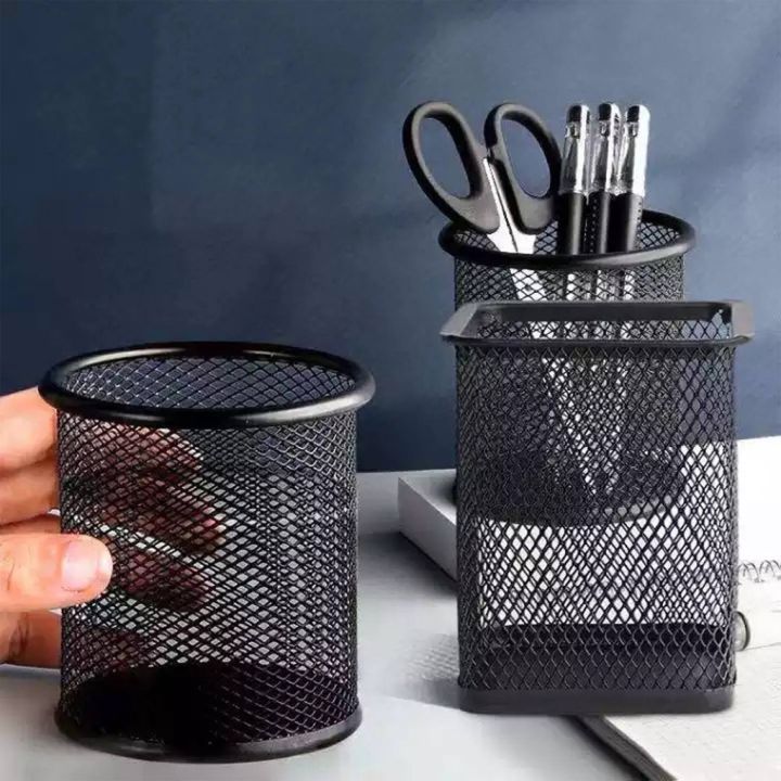 Pen Holder Mesh Pencil Holder Black Metal Pencil Holder For Desk Office