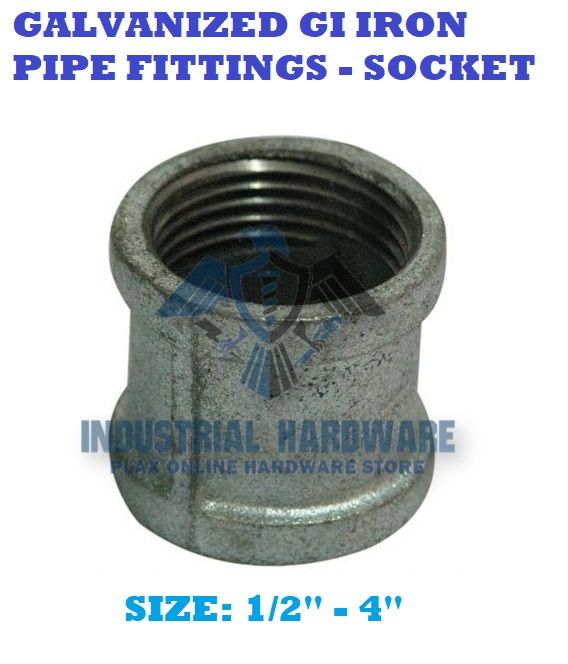 READY STOCKS 1 2 4 GI SOCKET GALVANISED IRON SOCKET PIPE GI