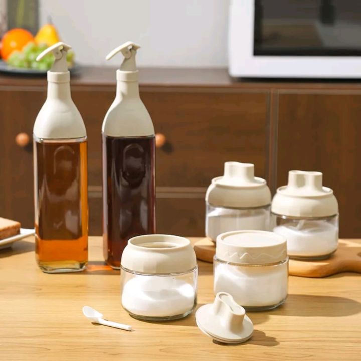 Kitchen Utensils Condiments Bottle Glass Oil Bottle Seasoning Bottle