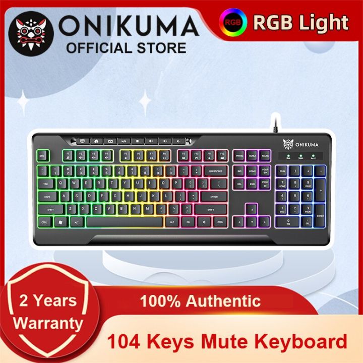 Onikuma G Wired Gamer Keyboard With Matte Key Caps Dynamic Rgb